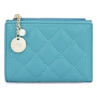 TAILIAN T2602-288 Diamantvormige Decor Leren Portemonnee Dames Clutch Portemonnee met Parel Decoratie