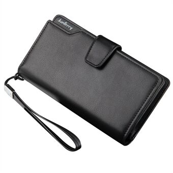 BAELLERRY S1063 PU-leer heren casual lange portemonnee clutch tas kaarten contant telefoon opbergtas