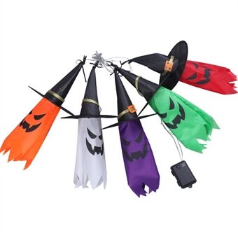 Halloween Hangende Heksenhoed Gloeiende Geest Licht Decoratie Feestaccessoires