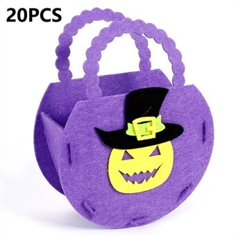 PJ-WSB02 20 Stuks Halloween Non-Woven Traktatiezakken 3D Feestcadeau Snoepzakken Handtas voor Kinderen Tassen