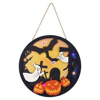 Halloween LED-verlichting Deurbord Hangende Decoratie Welkomstbord Decoratie voor Thuis