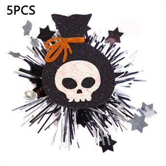 5 stuks Halloween Haarspelden met vleermuis, spin, geest en heks voor kinderen meisjes. Perfect voor Halloween kostuums.