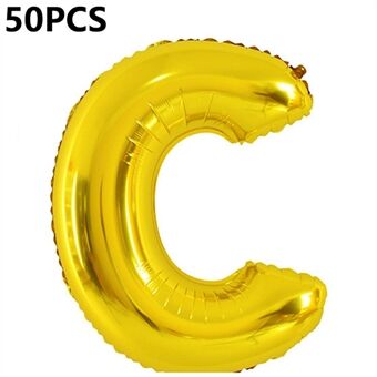 PJ-Q04 50 stuks 32 inch hoofdletter aluminium folie ballon verjaardagsfeest festival decoratie