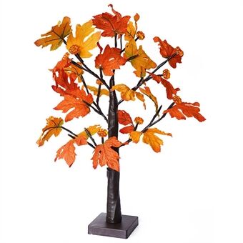 Pompoenen Valse Herfst Verlichte Esdoornboom 24 Leds Lichten Thanksgiving Versiering Kunstboom Lichten