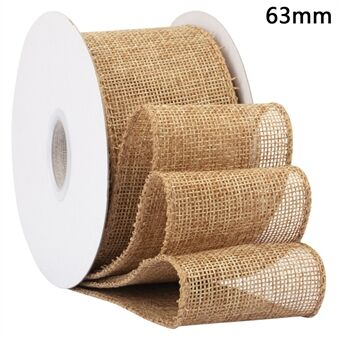 63mm Breed Kunstburlap Lint met Gevormde Rand Kerstcadeau Verpakking DIY Knutselmateriaal Inpakmateriaal