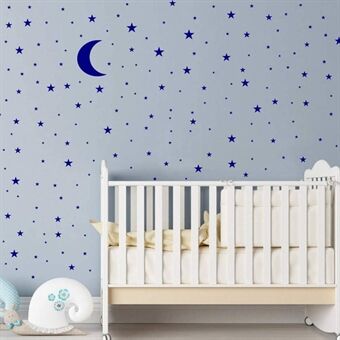 YY445 4 Stks / set Ster Moon Muurstickers Kinderkamer Kleuterschool DIY PVC Muur Decoratie Stickers (zonder EN71 Certificering)