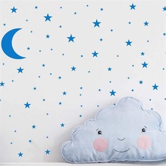 YY445 4 Stks / set Ster Moon Muurstickers Kinderkamer Kleuterschool DIY PVC Muur Decoratie Stickers (zonder EN71 Certificering)