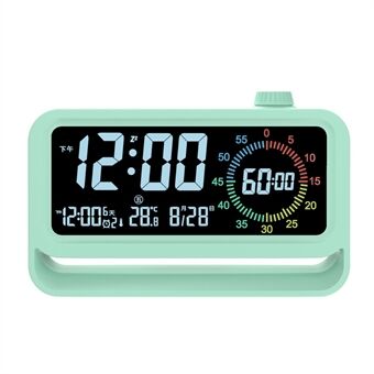 Digitale Wekker met Visuele Timer Kleurendisplay USB Oplaadbare Tijdsherinnering 3 Niveaus Helderheid