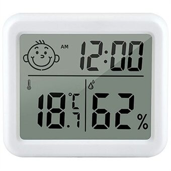 0,8 cm Ultra Slanke Digitale Thermometer Smile Face LCD Display Hygrometer voor Thuis Kantoor