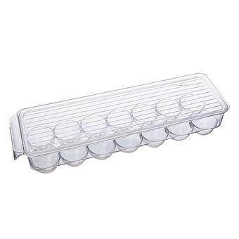 TY-0644 14-vaks Eiercontainer Transparante PET Koelkast Opbergdoos Houder (Geen FDA-certificaat, BPA-vrij)