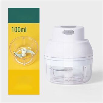 100ml BPA-vrije Mini Elektrische Knoflook Crusher Grinder Stamper USB Groente Vlees Chopper (Geen FDA-certificering)