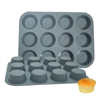 12-cellige muffinbakvorm van silicone voor chocoladecakes (vrij van BPA, zonder FDA-certificaat).