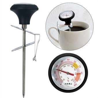 B-3 Roestvrijstalen probe thermometer Celsius en Fahrenheit schaal thermometer met clip voor koffie, melk, jam (geen FDA-certificaat)