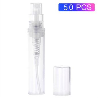 50 stuks 2 ml transparante reisverstuiver plastic mini hervulbare fles draagbare spuitfles