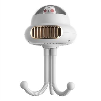 Cartoon Octopus Flexibel Statief Kinderwagen Ventilator Nachtlampje Zomer Ventilator Koeler, 4000mAh Batterij