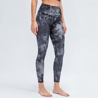 02332 Dames dubbelzijdige geborstelde Hip met hoge taille Stretch fitnesslegging met verborgen zak