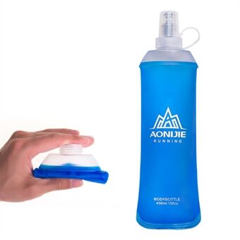 AONIJIE BPA-vrije TPU Zachte Opvouwbare Waterfles Opvouwbaar voor Hardlopen Wandelen Fietsen - 450ml/15.2oz