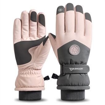 GOLOVEJOY SK15 1 Paar Winter Skiën Handschoenen Outdoor Fietsen Waterafstotend Fleece Gevoerde Touchscreen Wanten met Anti-verloren Gesp