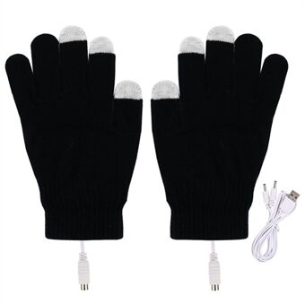 1 paar winterhandschoenen, verwarmde rijhandschoenen, USB-oplader, warme handhandschoenen voor Outdoor , winddichte wanten met constante temperatuur