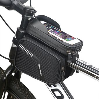 Waterdichte Fietstas Voorframe Tas 7.2-inch Telefoon Touchscreen Vizier Pouch Fiets Bovenbuis Opbergtas