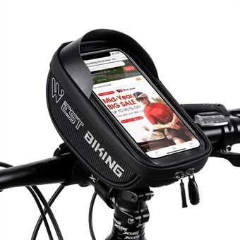 WEST BIKING YP0707269 Fiets Voorframe Stuur Waterdicht EVA + PU Opbergtas Fietsen Touchscreen Telefoon Houder Case