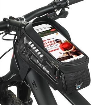 WEST BIKING YP0707273 Fiets Bovenbuis Frame Case Waterdicht Mountainbike Touchscreen Telefoon Case