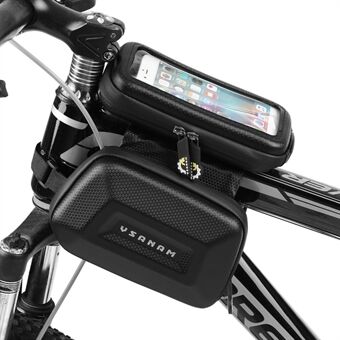 YSANAM YS-03S 5L Waterdichte EVA Hard Shell MTB Road Fiets Bovenbuis Tas Fiets Voorbalk Touchscreen 7 inch Telefoon Houder Opbergtas