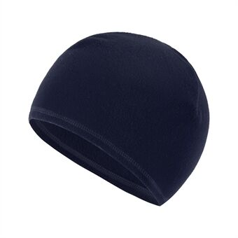 Winter Polar Fleece Warme Fiets Cap Winddicht Effen Kleur Motorhelm Liner Hoed