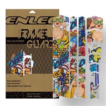 ENLEE 6161313 1 Set fietsframebeschermingsstickers Waterdichte fietsframebeschermingsstickers
