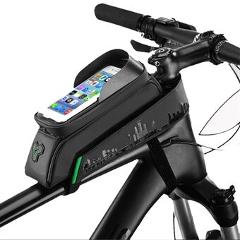 ROCKBROS 029-1BK Fietsen Voorbuiskoffer met waterdichte transparante venstertas voor 5,8-inch rijuitrusting voor mobiele telefoons PF