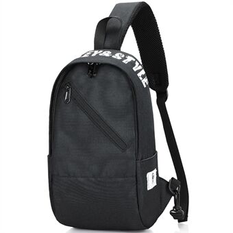 Men Chest Bag Oxford Shoulder Strap Bag Casual Sports Backpack Messenger Bag