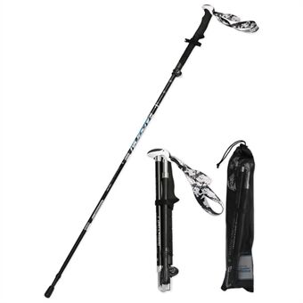 KODENOR Aviation-Grade Carbon Fiber 5-Section Foldable Walking Hiking Cane Trekking Pole for 145-170 Climbers