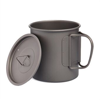 WIDESEA WSTT-450ML draagbare campingmok 450 ml opvouwbare titanium koffie-theekop met handvat voor backpacken wandelen (geen FDA-certificering, BPA-vrij)