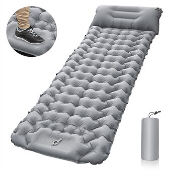 Draagbare Outdoor Camping Mat Luchtbed met Kussen Voet Stepping Inflatie Waterdicht Backpacken Slaapmat