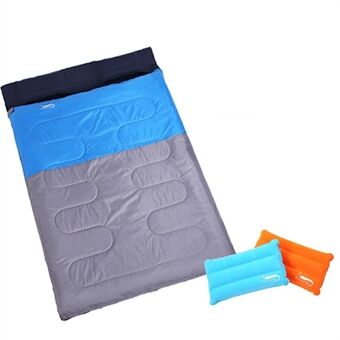 DESERT&FOX Double Sleeping Bag 2 Person Outdoor Camping Hiking Thick Sleeping Bag with 2 Pillows
