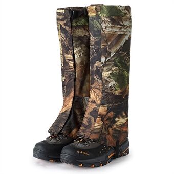 LUCKSTONE 1 paar Dead Leaf Camouflage Slobkousen Waterdichte laarzen Overschoenen Anti-insecten beenbeschermer voor Wandelen Camping, maat L