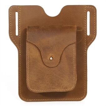 6545 Retro Toplaag Koeienhuid Outdoor Camping Wandelen Mannen Telefoon Opbergtas Taille Riem Opknoping Tas