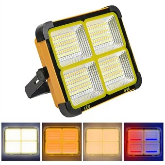 300W Solar Outdoor Waterproof Camping Light Draagbare Waarschuwing Emergency Worklight met mobiele telefoon oplaadfunctie