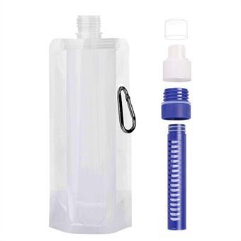 K8621 Outdoor BPA-vrije waterfilterzak Camping Tourism Waterfiltratiesysteem met transparante zak (FDA-gecertificeerd)