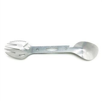 DIY0432 10-in-1 Utility Tactical Spork Roestvrijstalen Lepel Flesopener Campingbestek (Geen FDA-certificaat)