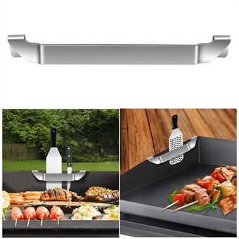 Spatelhouder van 20 cm voor de bakplaat, barbecuetoolhouder, roestvrij staal, picknickaccessoires, maat M