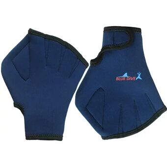 BLUE DIVE ST-08 1 Paar Neopreen Aquatische Handschoenen Gebreide Zwemhandschoenen Watertrainingspaddles