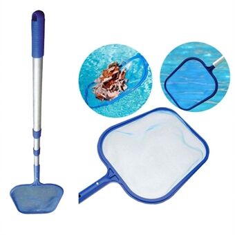 K-1050B Zwembad Blad Schoonmaken Plastic Mesh Spa Fontein Puin Net Skimmer Cleaner Met 35-105Cm Telescopische Aluminium Paal