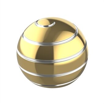 Zilveren String Roterende Bal Aluminium Desktop Decompressie Sferische Gyro Fidget Speelgoed, Diameter: 45mm