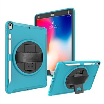 360 ° draaibare standaard PC + TPU hybride tablethoes met draagriem voor iPad Pro 10,5-inch (2017)