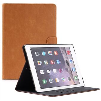 Voor iPad 9.7 (2018) / (2017) Retro Crazy Horse Texture Leren Tablet Hoesje Hoekbescherming Folio Staande Cover