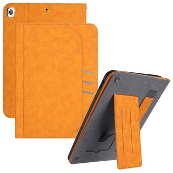 Voor iPad 9.7-inch (2018) / (2017) / Air 2 / Air (2013) Portemonnee Hoes Auto Wake / Sleep Leren Flip Tablet Cover Runderledertextuur - Geel