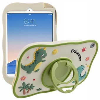 Voor iPad 9.7-inch (2017) / (2018) / iPad Air (2013) / Air 2 hoesje PC+Silicone Draaibare Kickstand Dinosaurus Tablet Cover