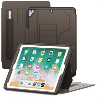 Voor iPad 9,7-inch (2018) / (2017) / iPad Pro 9,7 inch (2016) / iPad Air 2 hoesje van leer, met automatische slaap- en wekfunctie, tabletcover.