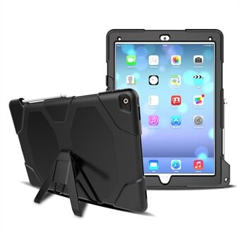 Militaire Plicht PC Siliconen Beschermhoes voor iPad Pro 12.9 met Clip Kickstand - Zwart